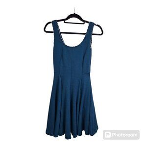 Venus Blue Scalloped Aline Dress Size XS